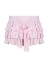 Isabel Ruffled Bow Shorts Skirt